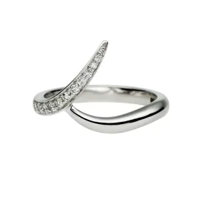 Entwined Ardour35 Wedding Ring - 18ct White Gold & 0.15ct Diamond