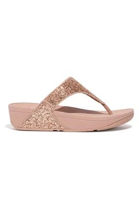 FitFlop Lulu Glitter Toe Thong Rose Gold